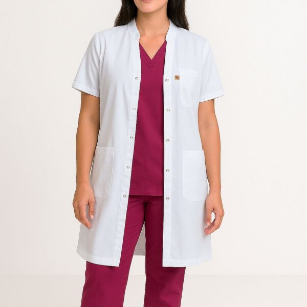 Blouse col officier demi manche