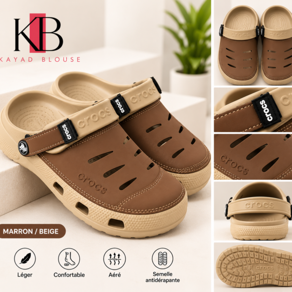 Crocs clog beige marron
